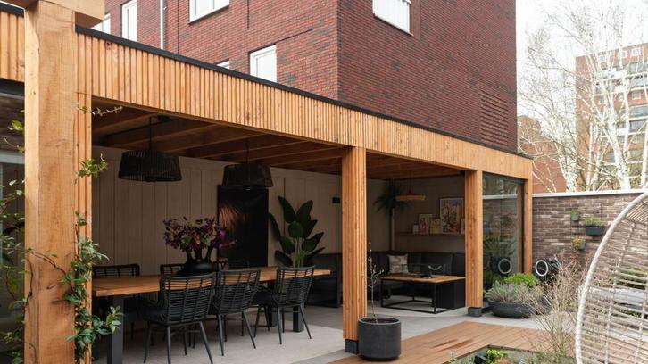 NIEUW - Moderne douglas overkapping triple profiel 10x3, Tuin en Terras, Overkappingen, Serre, Nieuw, Ophalen of Verzenden