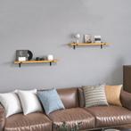 TRUUSK Set Van 2 Planken, Boekenkast, Houten Plank, Massief, Huis en Inrichting, Woonaccessoires | Wandplanken en Boekenplanken