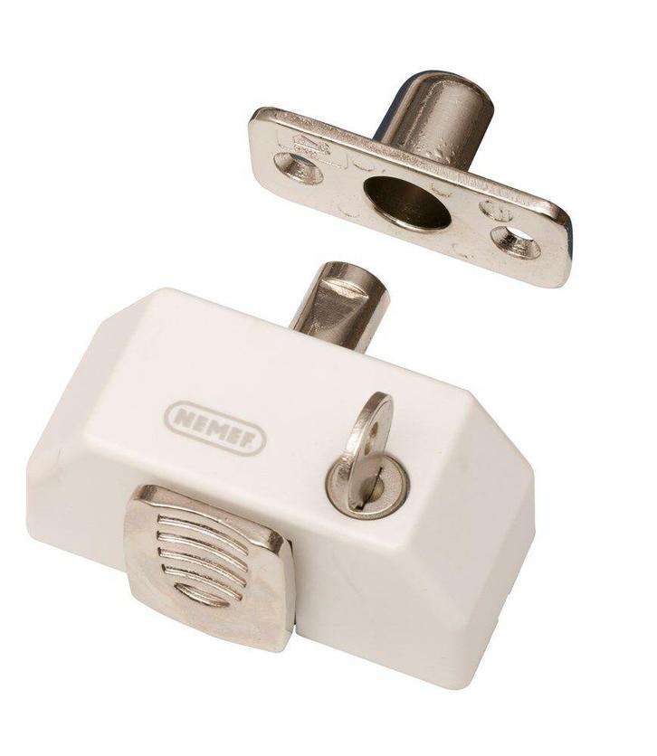 Nemef Opleg cilindersluiting SKG* - wit gelakt - kunststof, Doe-het-zelf en Verbouw, Hang- en Sluitwerk, Ophalen of Verzenden
