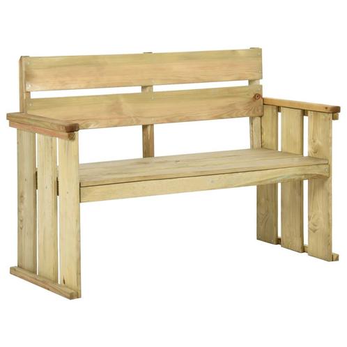 vidaXL Tuinbank 121 cm geïmpregneerd grenenhout, Tuin en Terras, Tuinbanken, Nieuw, Verzenden