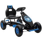 Kettauto -  - Verstelbare stoel - Rubberen banden - Blauw, Kinderen en Baby's, Speelgoed | Buiten | Skelters, Ophalen of Verzenden