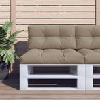 vidaXL Palletkussen 80x40x12 cm stof taupe, Huis en Inrichting, Verzenden, Nieuw