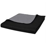 vidaXL Bedsprei gewatteerd dubbelzijdig 220x240 cm, Huis en Inrichting, Verzenden, Nieuw, Zwart