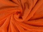 Kortharig bont stof – Oranje, 200 cm of meer, Nieuw, Oranje, Polyester