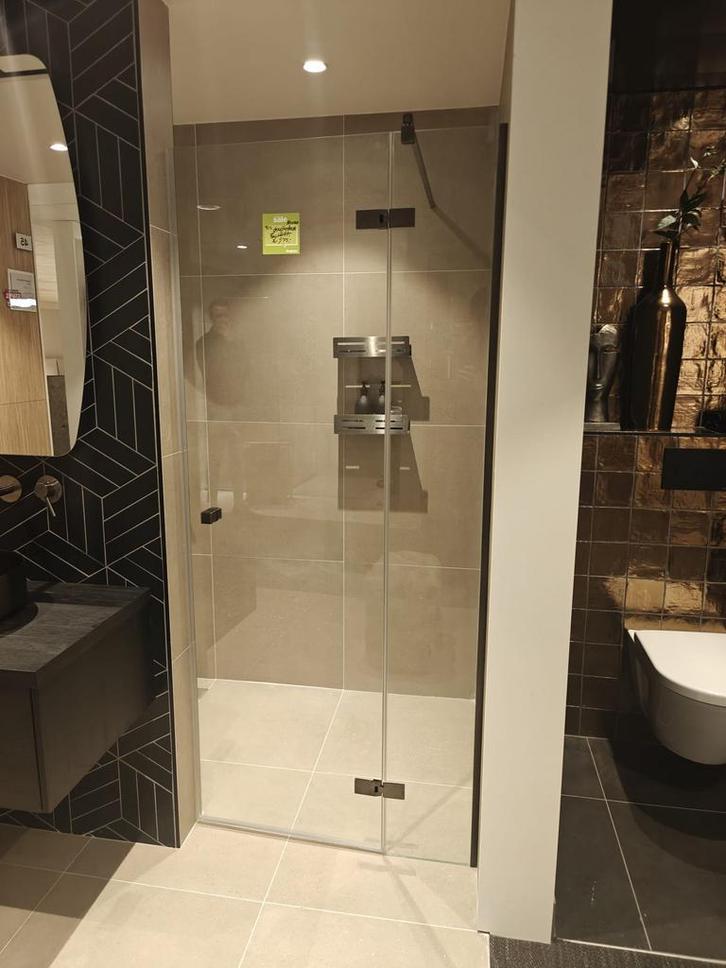 Douchedeur 90cm nis gunmetal - 0029, Doe-het-zelf en Verbouw, Sanitair, Nieuw, Glas, Ophalen