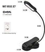 2dekans | Podec Leeslampje – Met Klem & Dimbare Lichtstanden, Ophalen of Verzenden, Zo goed als nieuw