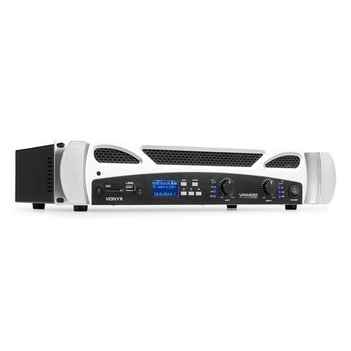 Vonyx VPA600 versterker 2x 300W met Bluetooth en mp3 speler, Audio, Tv en Foto, Versterkers en Receivers, Nieuw, Verzenden