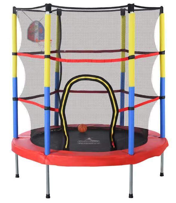 Kindertrampoline Outdoor 145 cm met Basketbalmand 45kg, Kinderen en Baby's, Speelgoed | Buiten | Trampolines, Nieuw, Verzenden