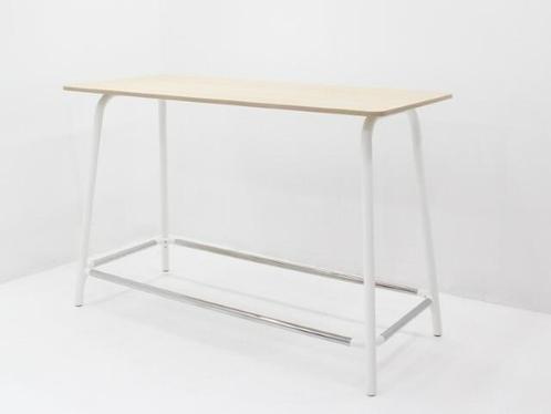 Statafel Sedus - 160x70cm - akazia - 4-poot wit en chroom, Huis en Inrichting, Tafels | Eettafels, Gebruikt, Ophalen of Verzenden
