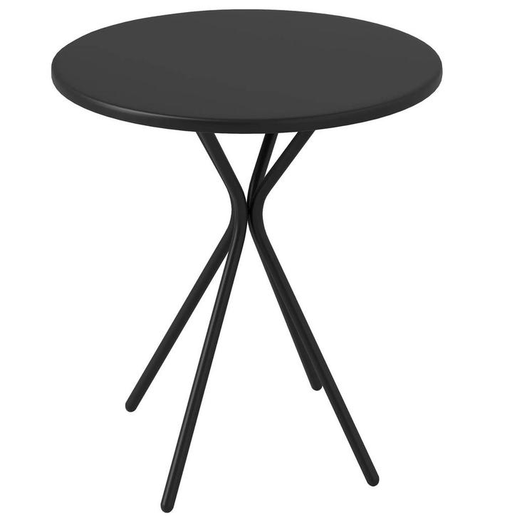 TRUUSK Ronde Tuintafel Ø60 x 70 cm - Stalen Balkontafel - We, Tuin en Terras, Tuintafels, Nieuw, Verzenden