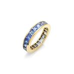 Eeuwigheidsring - 14 karaat Geel goud - 3.97ct. tw. Saffier