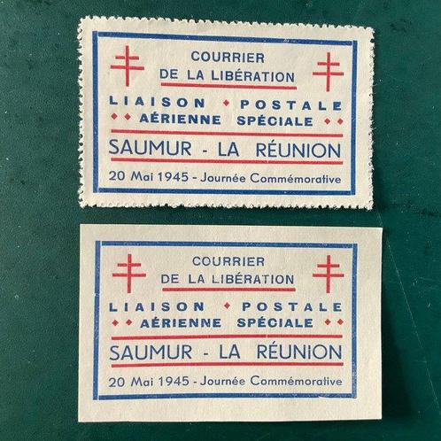 Frankrijk 1945 - France Libre : luchtpost vignet Saumur - La, Postzegels en Munten, Postzegels | Europa | Frankrijk
