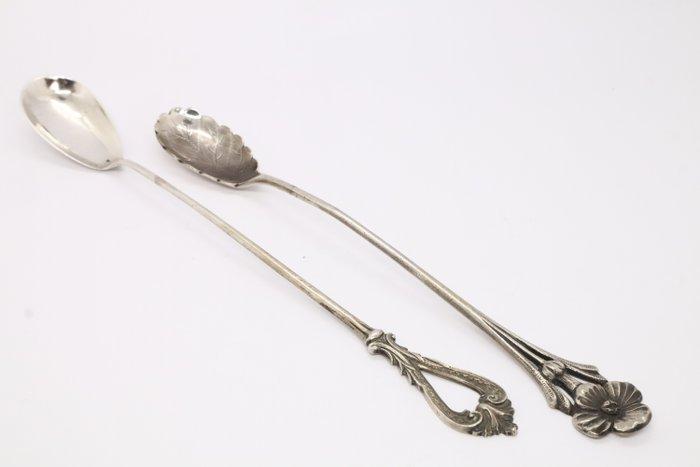 Lepel (2) - .833 zilver - Art Nouveau, Antiek en Kunst, Antiek | Goud en Zilver