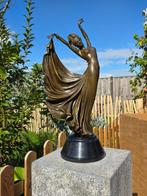 Beeld, Bronze: Lady with Dress - 57 cm - Brons, Marmer, Antiek en Kunst