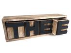 Kastje thee lades 40x12 cm natural / black, Ophalen of Verzenden, Nieuw