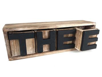 Kastje thee lades 40x12 cm natural / black beschikbaar voor biedingen
