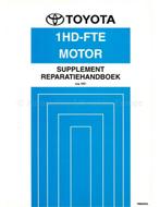 2001 TOYOTA LAND CRUISER 1HD-FTE MOTOR (SUPPLEMENT), Auto diversen, Handleidingen en Instructieboekjes