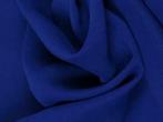 Chiffon stof - Donkerblauw - Per 15 of 50 meter, Blauw, 120 cm of meer, Ophalen of Verzenden, Polyester