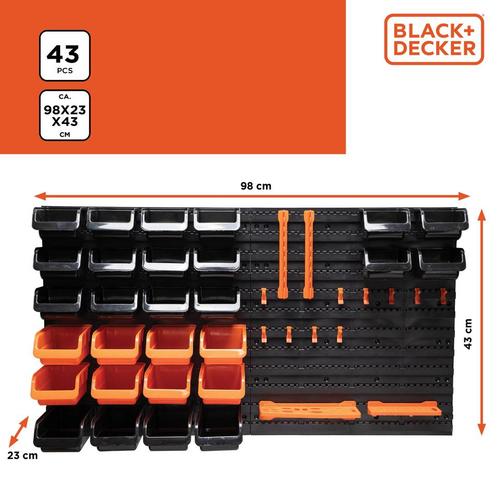 BLACK+DECKER  Storage set pl/pp 43pc (HUIS, GEREEDSCHAP), Huis en Inrichting, Brandblussers en Brandkasten, Nieuw, Ophalen of Verzenden