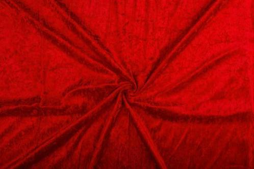 Velours stof rood, Hobby en Vrije tijd, Stoffen en Lappen, 120 cm of meer, 200 cm of meer, Rood, Nieuw, Polyester, Ophalen of Verzenden