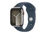 Apple Watch Series 9 45mm 4G Stainless Steel  (Simlockvrij), Sieraden, Tassen en Uiterlijk, Smartwatches, Verzenden, Zo goed als nieuw