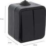 Q-LINK - Serieschakelaar - Opbouw - Dubbel Schakelaar -, Ophalen of Verzenden, Nieuw