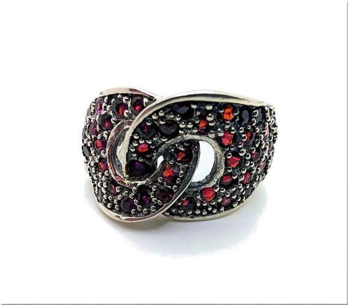 Zonder Minimumprijs - Ring Zilver Granaat, Sieraden, Tassen en Uiterlijk, Ringen