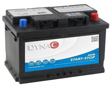 Dynac Auto accu AGM 12 volt 70 ah start - stop, Auto-onderdelen, Accu's en Toebehoren, Nieuw, Ophalen of Verzenden