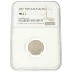 Nederland. Wilhelmina (1890-1948). 25 Cents 1903 (1 stuk), Postzegels en Munten, Munten | Nederland