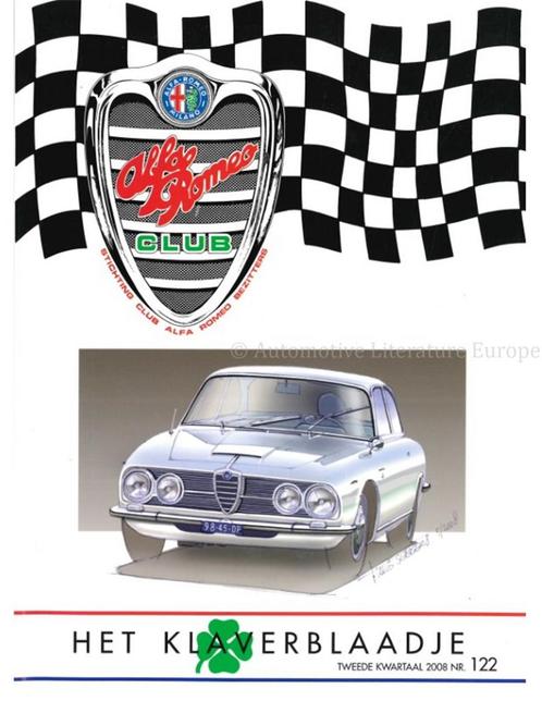 2008 ALFA ROMEO CLUB HET KLAVERBLAADJE 122 NEDERLANDS, Boeken, Auto's | Folders en Tijdschriften, Alfa Romeo