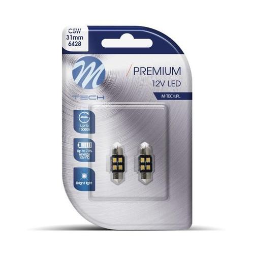 M-Tech LED C5W 12V 31mm - Premium 4x Led diode - Canbus..., Auto-onderdelen, Verlichting, Nieuw, Verzenden