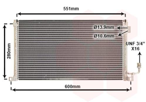 LUCHTCONDENSATOR VOOR CITROEN SAXO S0/S1 1996-1999 6455Z7, Auto-onderdelen, Airco en Verwarming, Nieuw, Ophalen of Verzenden