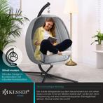 KESSER® Egg Hangstoel met Standaard - Tot 150kg - Grijs, Verzenden, Nieuw