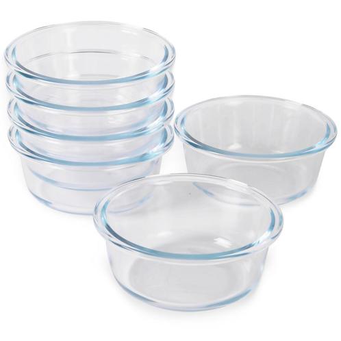 HGMD Ovenschalen Set - 6 Stuks - 370ML - Glas - Rond, Huis en Inrichting, Keuken | Keukenbenodigdheden, Nieuw, Verzenden