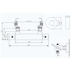 Xellanz Rio Thermostatische Douchemengkraan - 15cm - Chroom, Ophalen of Verzenden, Nieuw