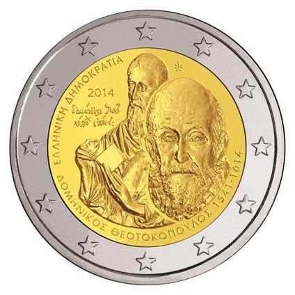 Griekenland 2 Euro El Greco 2014, Postzegels en Munten, Munten | Europa | Euromunten, Verzenden