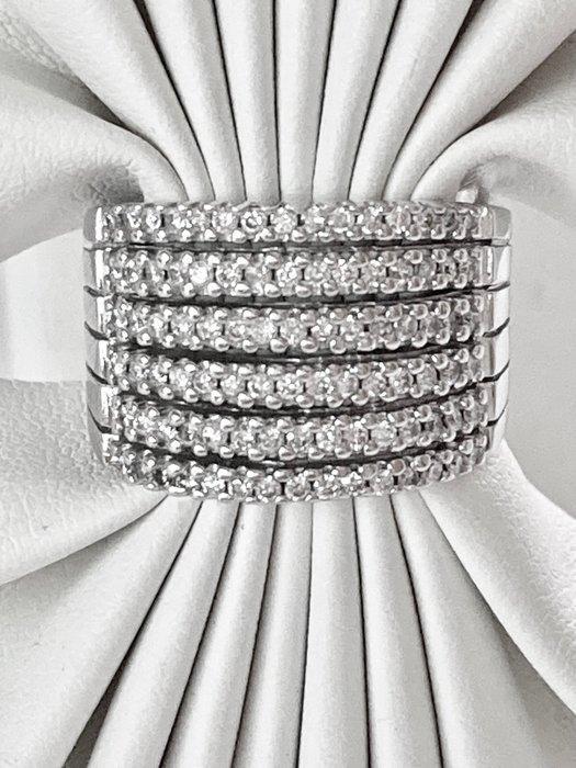 Statement ring - 19.2 kt. Witgoud - 0.80ct. tw. Diamant, Sieraden, Tassen en Uiterlijk, Antieke sieraden