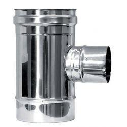 T-stuk Ø140mm met zijuitgang Ø80mm (man of vrouw), Huis en Inrichting, Kachels, Ophalen of Verzenden