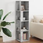 vidaXL Hoekkast 33x33x132 cm bewerkt hout betongrijs, Huis en Inrichting, Verzenden, Nieuw