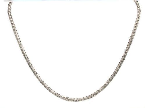 Halsketting - 14 karaat Witgoud Diamant (Natuurlijk) -, Sieraden, Tassen en Uiterlijk, Kettingen
