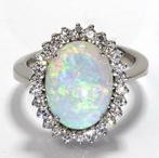 Ring - 18 karaat Witgoud - 5.04ct. tw. Opaal - Diamant - 4.0, Nieuw