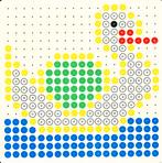 Educo voorbeeld kralenplank vierkant 2 stuks, eend en huis, Verzenden, Nieuw