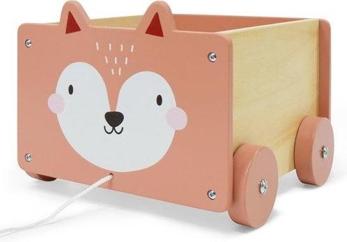 Trekkar - hout - 24x25,5x19,5 cm - vos, Kinderen en Baby's, Speelgoed | Overig, Nieuw, Verzenden