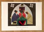Theo van Doesburg - Original poster - The card players -, Antiek en Kunst, Kunst | Tekeningen en Foto's