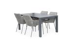 Suns Punta 4-persoons dining set antraciet met uitschuifbare, Ophalen of Verzenden, Nieuw