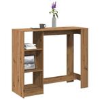 vidaXL Bartafel met schap 124x46x103,5 cm hout artisanaal, Verzenden, Nieuw