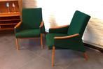 Stijlvolle Vintage Fauteuils uit de Jaren 1920 tot 1970, Huis en Inrichting, Hout, Gebruikt, Minder dan 75 cm, Artdeco mid century sixties seventies bauhaus space age