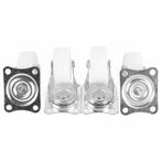 Benson Set van 4 zwenkwielen - 50 mm - wit - draagvermoge..., Doe-het-zelf en Verbouw, Zwenkwielen, Ophalen of Verzenden, Nieuw