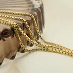 Gouden Venetiaanse schakel ketting | 43 cm (veerring), Sieraden, Tassen en Uiterlijk, Kettingen, Ophalen of Verzenden, Gebruikt