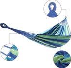 Hangmat - 2 persoons - 220x150 cm - blauw groen, Tuin en Terras, Hangmatten, Ophalen of Verzenden, Nieuw